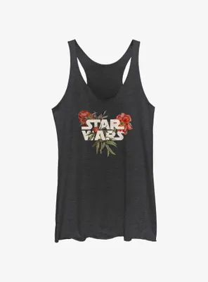 Star Wars Floral Logo Womens Tank Top