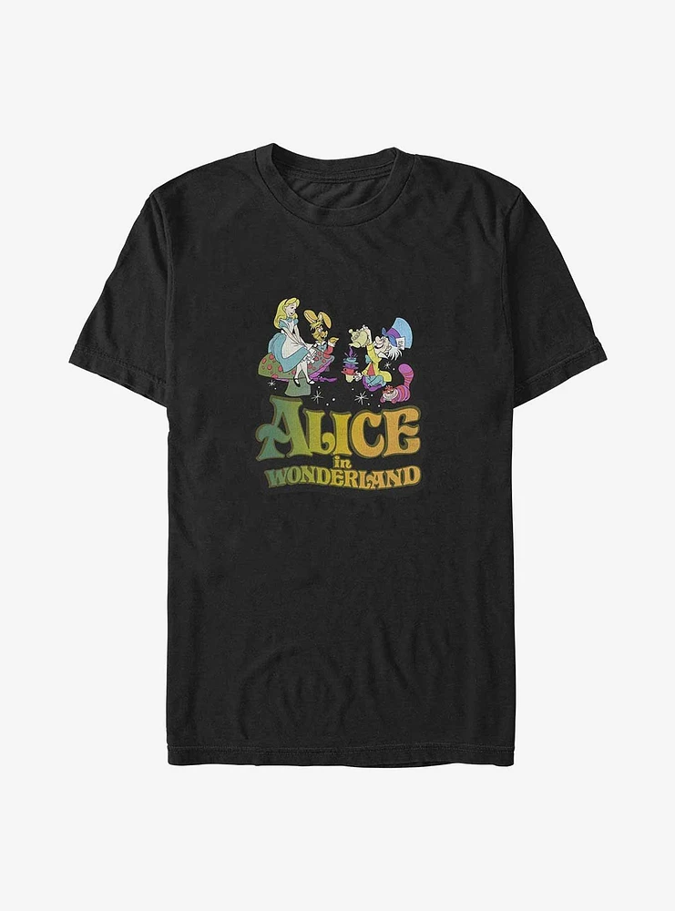 Disney Alice Wonderland Trippy Logo Big & Tall T-Shirt