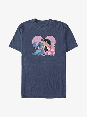Disney Lilo & Stitch Valentine Kisses Big Tall T-Shirt