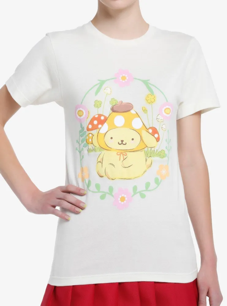 Pompompurin Mushroom Boyfriend Fit Girls T-Shirt