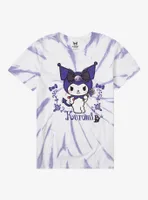 Kuromi Purple Rose Tie-Dye Boyfriend Fit Girls T-Shirt