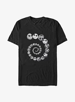 Disney The Nightmare Before Christmas Jack Emotions Spiral Big & Tall T-Shirt