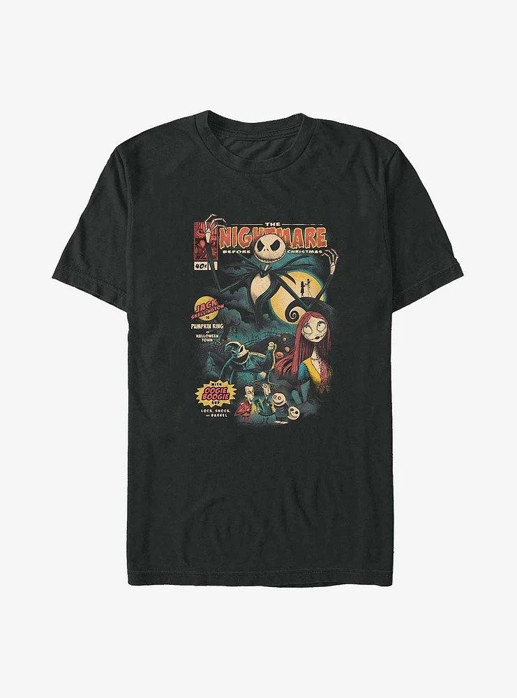 Disney The Nightmare Before Christmas Jack And Sally Comic Cover Big & Tall T-Shirt