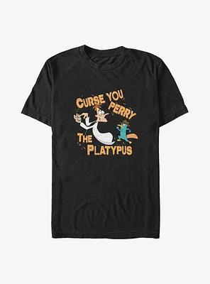 Disney Phineas and Ferb Curse You Perry The Platypus Big & Tall T-Shirt