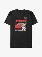 Disney Pixar Cars McQueen Race Big & Tall T-Shirt