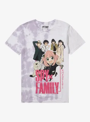 Spy X Family Group Tie-Dye Boyfriend Fit Girls T-Shirt