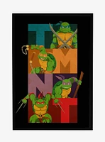 Teenage Mutant Ninja Turtles Colorblock Team Pose Framed Poster