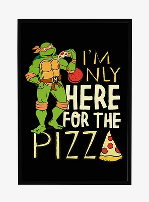 Teenage Mutant Ninja Turtles Michelangelo Here For The Pizza Framed Poster