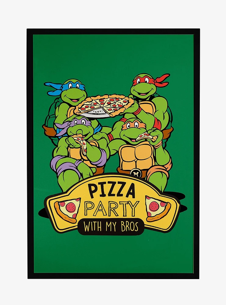 Teenage Mutant Ninja Turtles Pizza Party Framed Poster