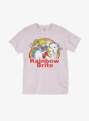 Rainbow Brite Girl & Unicorn Boyfriend Fit Girls T-Shirt