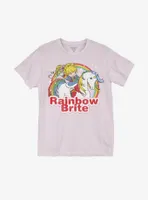 Rainbow Brite Girl & Unicorn Boyfriend Fit Girls T-Shirt