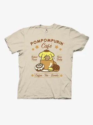 Pompompurin Cafe Boyfriend Fit Girls T-Shirt