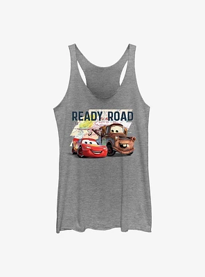 Cars Ready For The Road Girls Raw Edge Tank