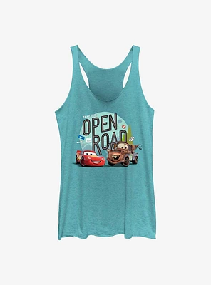 Cars Take The Open Road Girls Raw Edge Tank