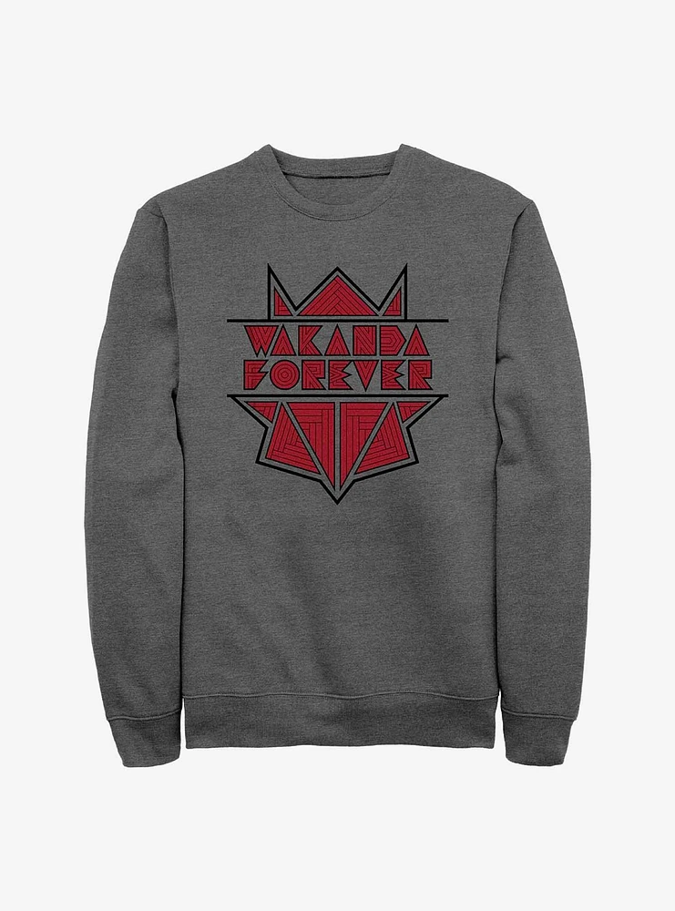 Marvel Black Panther: Wakanda Forever Geometric Panther Logo Sweatshirt