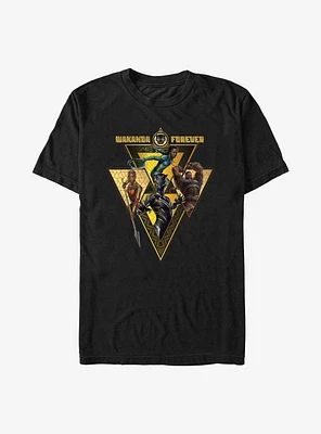 Marvel Black Panther: Wakanda Forever Warrior Heroes Badge T-Shirt
