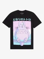 Studio Ghibli My Neighbor Totoro Pastel Grid Boyfriend Fit Girls T-Shirt