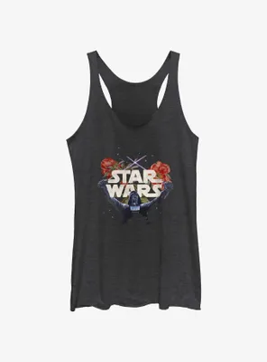 Star Wars Floral Darth Vader Womens Tank Top