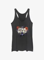 Star Wars Floral Darth Vader Womens Tank Top