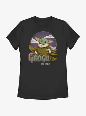 Star Wars The Mandalorian Grogu Child Vintage Womens T-Shirt