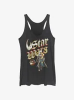 Star Wars The Mandalorian Heavy Metal Lettering Womens Tank Top