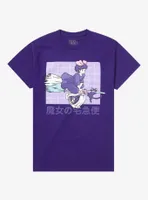 Studio Ghibli Kiki's Delivery Service Purple Grid Boyfriend Fit Girls T-Shirt