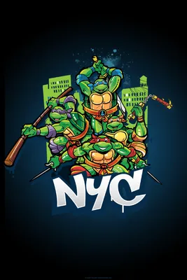 Teenage Mutant Ninja Turtles NYC Action Pose Poster