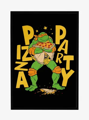 Teenage Mutant Ninja Turtles Michelangelo Pizza Party Framed Poster