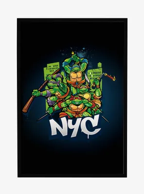 Teenage Mutant Ninja Turtles NYC Action Pose Framed Poster