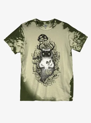 Cat Forest Spirit Boyfriend Fit Girls T-Shirt By Guild Of Calamity