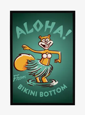 Spongebob Squarepants Aloha! Sandy Framed Poster