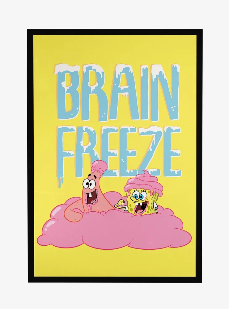 Spongebob Squarepants Brain Freeze Framed Poster