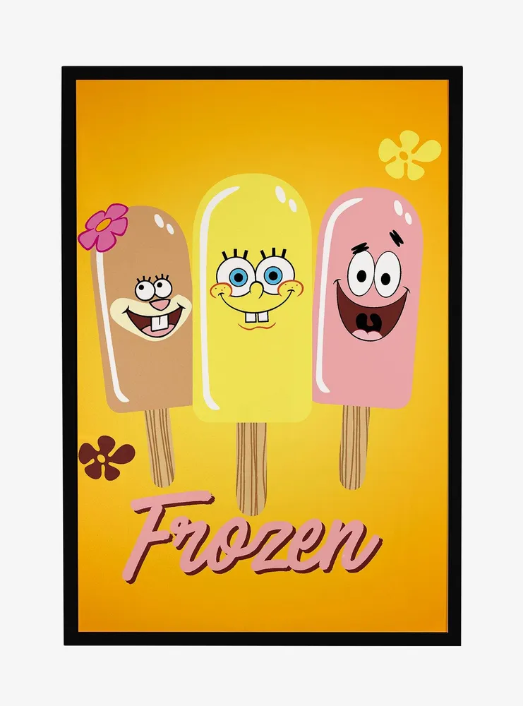 Spongebob Squarepants Frozen Popsicles Framed Poster