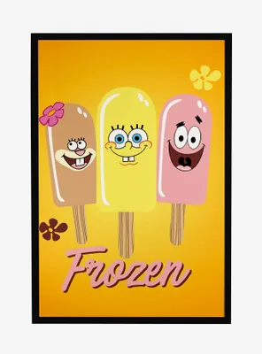 Spongebob Squarepants Frozen Popsicles Framed Poster