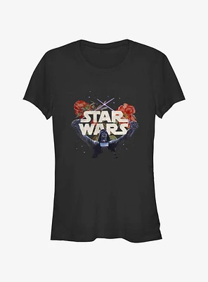 Star Wars Floral Darth Vader Girls T-Shirt