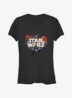 Star Wars Floral Darth Vader Girls T-Shirt
