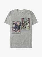 Star Wars Vader Yoda Staggered Cards T-Shirt