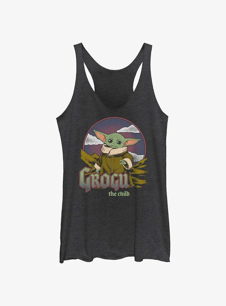 Star Wars The Mandalorian Grogu Child Vintage Girls Tank