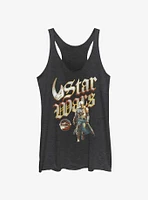 Star Wars The Mandalorian Heavy Metal Lettering Girls Tank