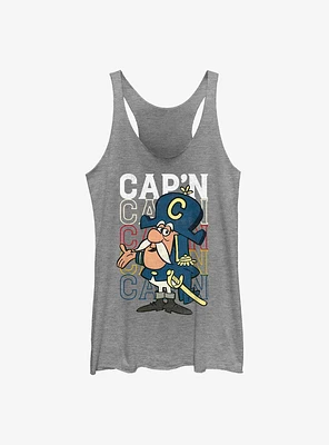 Capn Crunch Captain Stack Girls Raw Edge Tank