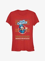 Capn Crunch Ugly Christmas Sweater Pattern Girls T-Shirt
