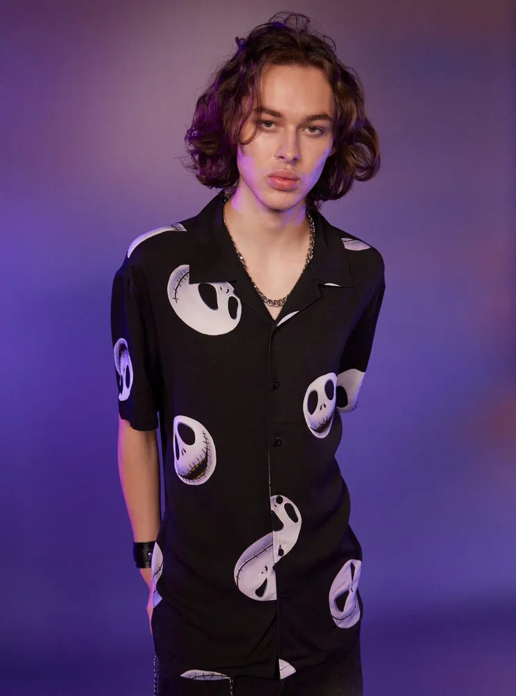 Our Universe The Nightmare Before Christmas Jack Face Woven Button-Up