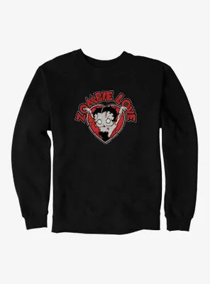 Betty Boop Zombie Love Heart Sweatshirt