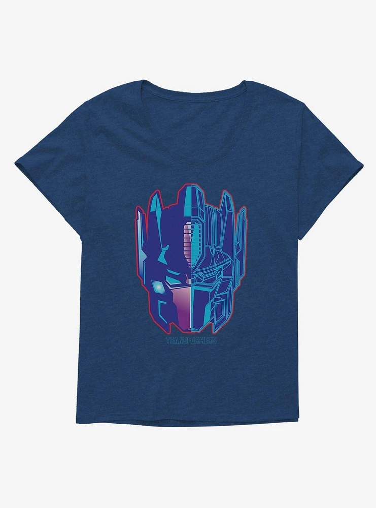 Transformers Optimus Prime Head Icon Girls T-Shirt Plus