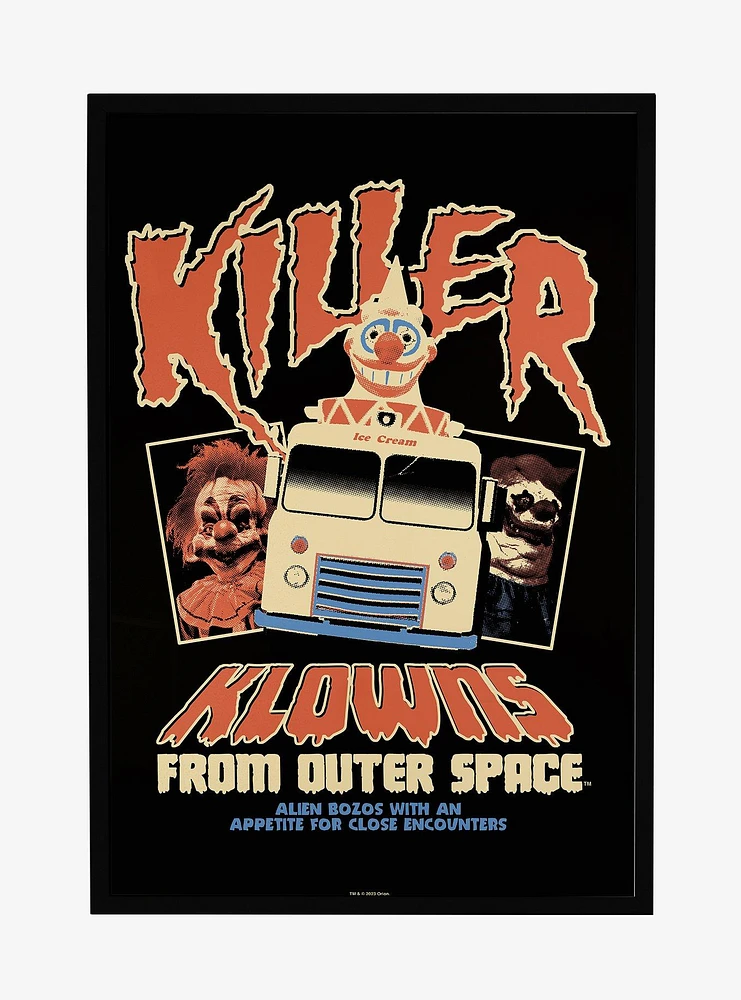 Killer Klowns From Outer Space Vintage Framed Poster