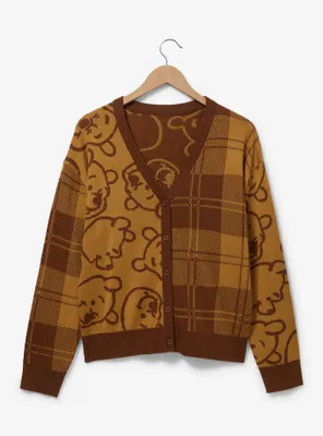 Disney Winnie the Pooh Plaid Pooh Bear Outline Women's Cardigan - BoxLunch Exclusive