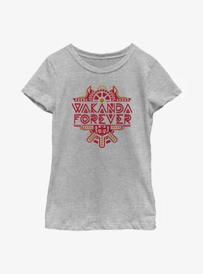 Marvel Black Panther: Wakanda Forever Intricate Logo Youth Girls T-Shirt