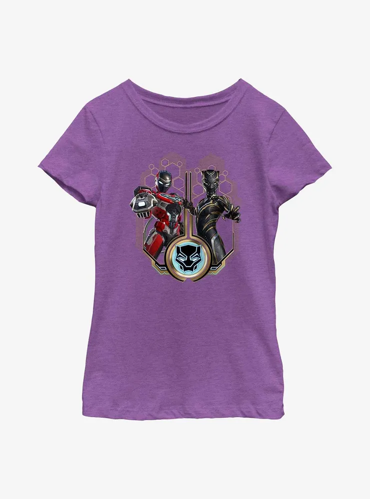 Marvel Black Panther: Wakanda Forever Ironheart & Shuri Badge Youth Girls T-Shirt