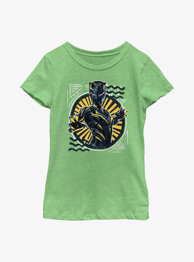 Marvel Black Panther: Wakanda Forever Painted Shuri Badge Youth Girls T-Shirt