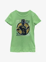 Marvel Black Panther: Wakanda Forever Painted Shuri Badge Youth Girls T-Shirt